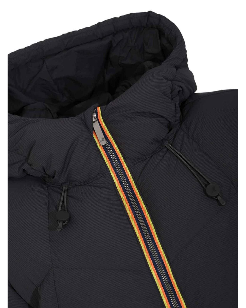 K-Way Black Quill Fancy Nylon Quilted Jacket for men