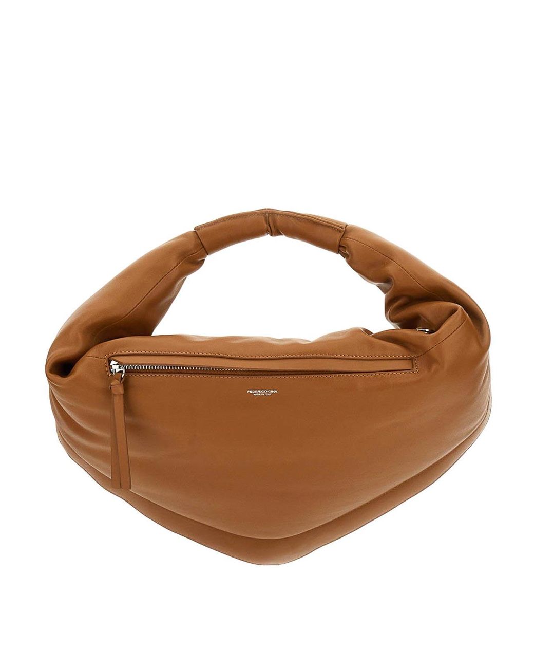 FEDERICO CINA Brown Tortellini Midi Bag