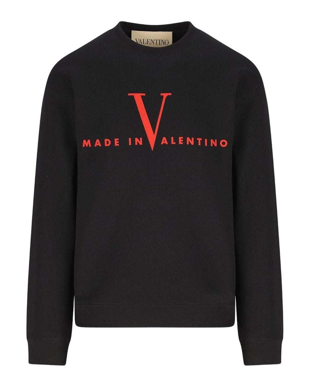 Valentino Garavani Black Cotton Crewneck Sweatshirt for men