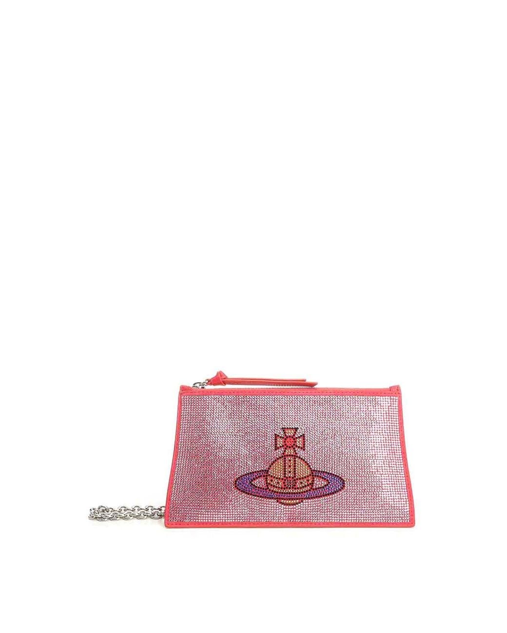 Vivienne Westwood Pink Decorated Clutch Bag