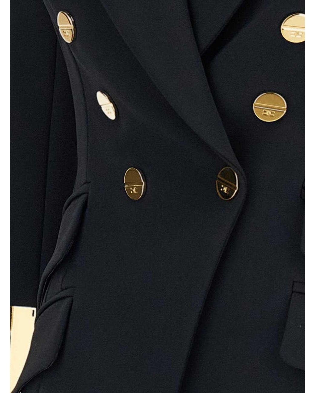 Elisabetta Franchi Blue Feminine Slim Blazer
