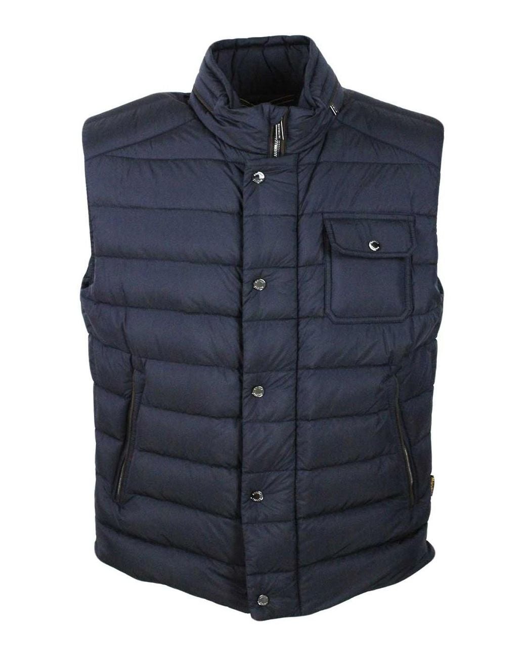 Moorer Blue Padded Vest for men