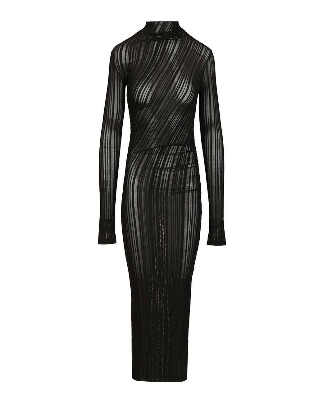 Amazuìn Black Olga Long Dress