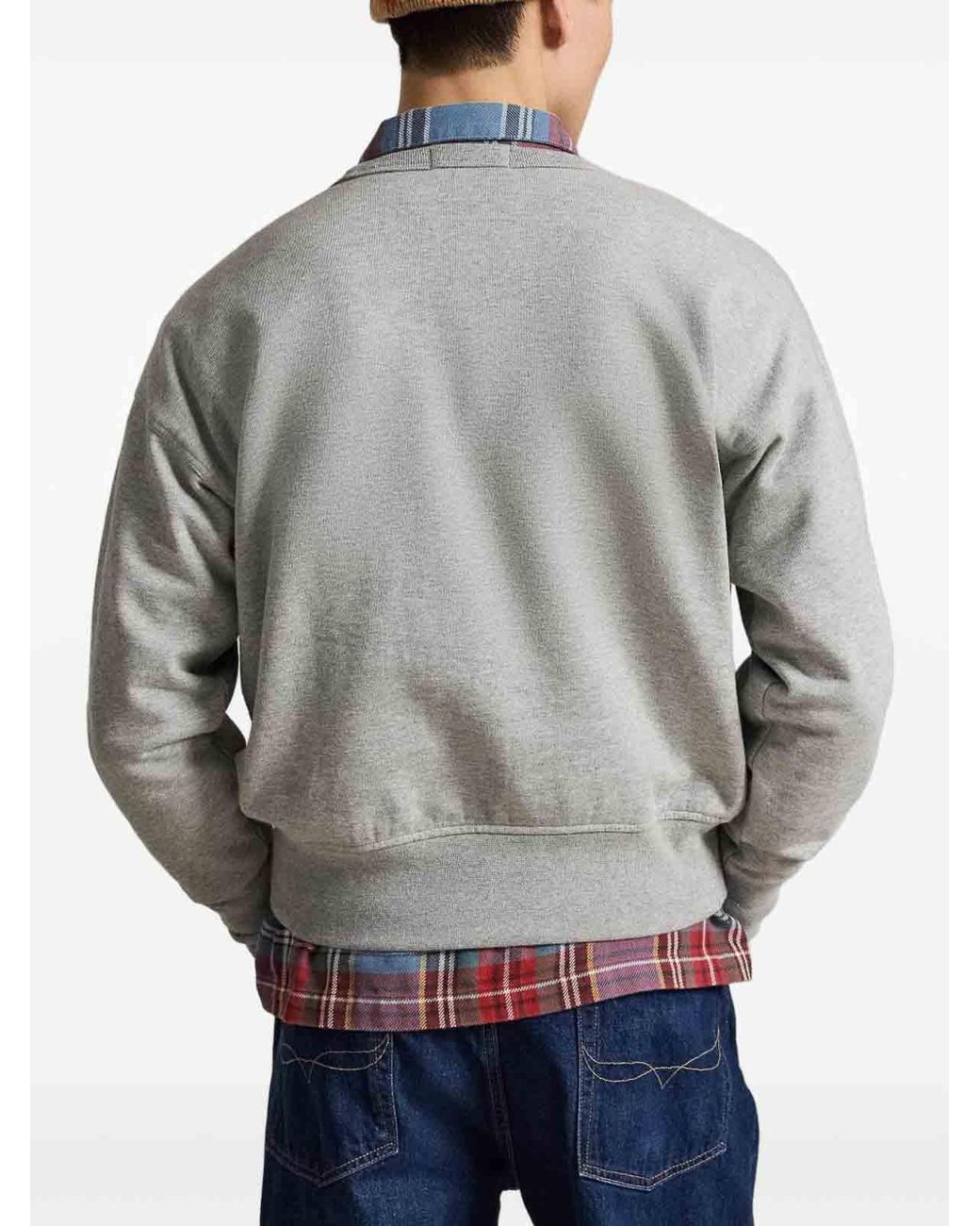 Polo Ralph Lauren Gray Polo Bear Crewneck Sweatshirt for men