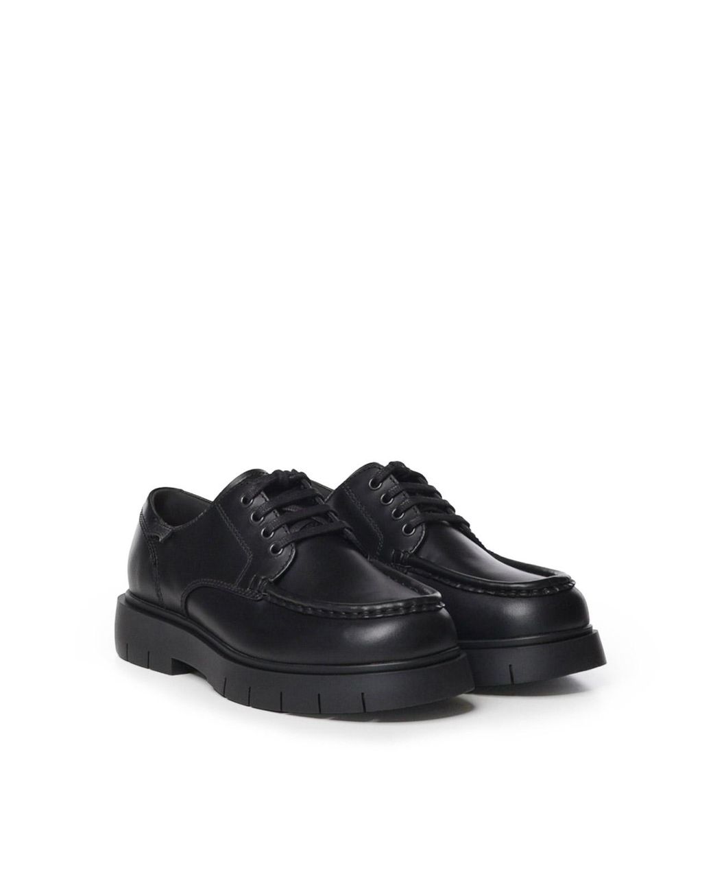 Camper Black Alaro Leather Lace-Up Shoes for men