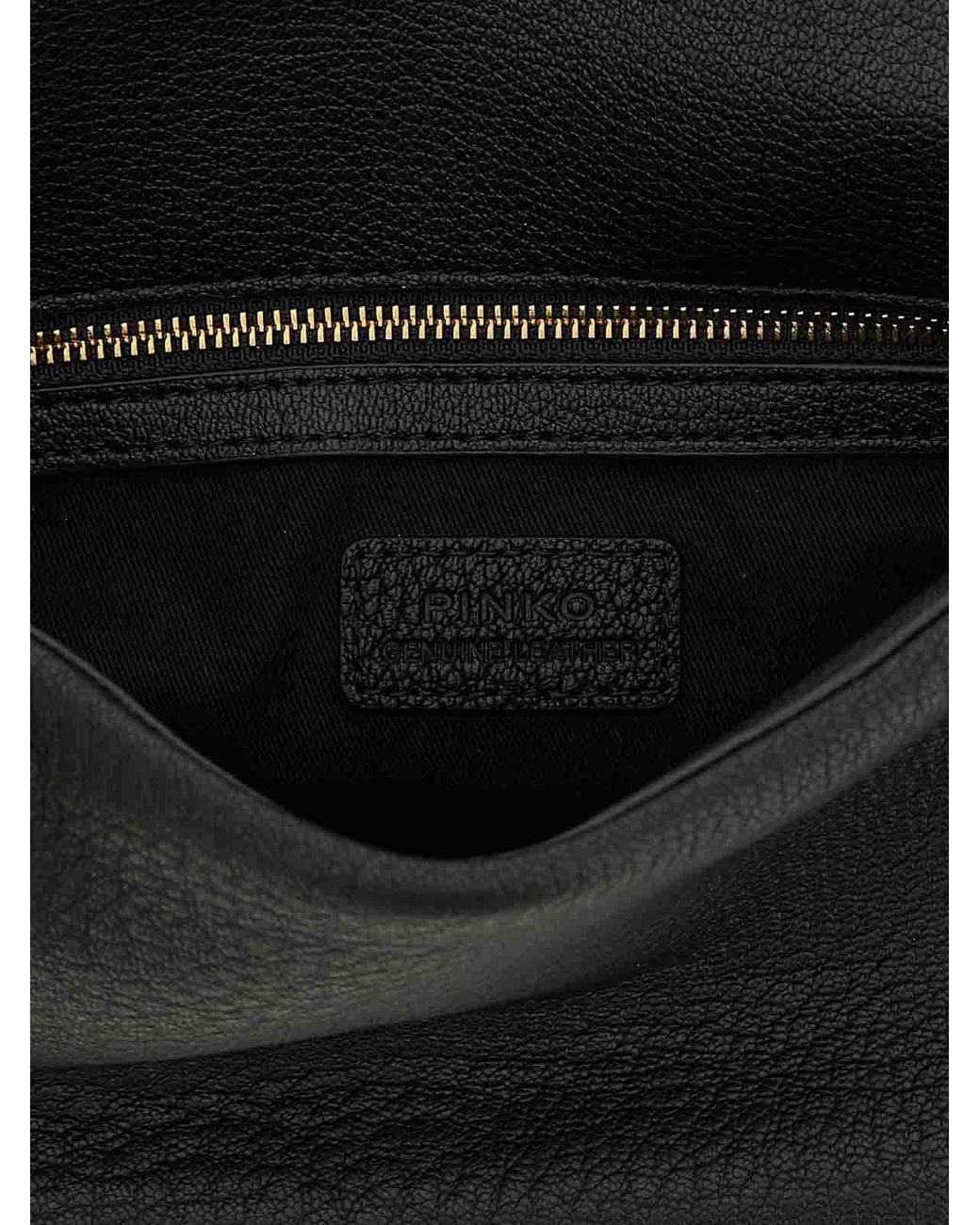 Pinko Black Love Birds' Shoulder Bag