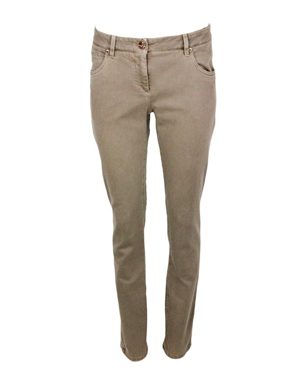 Vaqueros Rectos Brunello Cucinelli de color Gray