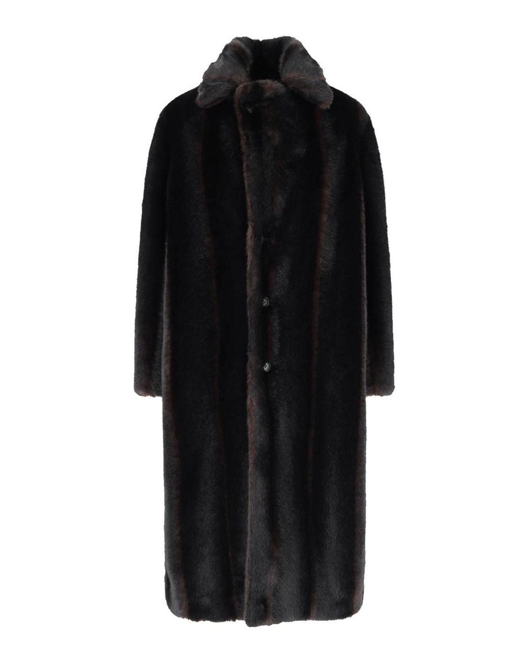 MM6 by Maison Margiela Black Faux Fur Coat