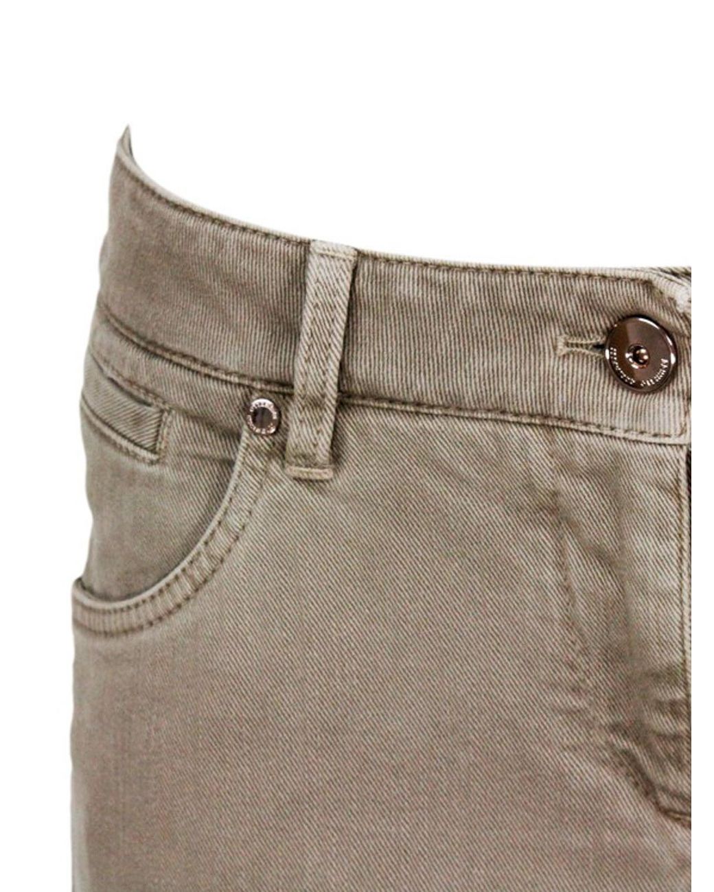 Vaqueros Rectos Brunello Cucinelli de color Gray