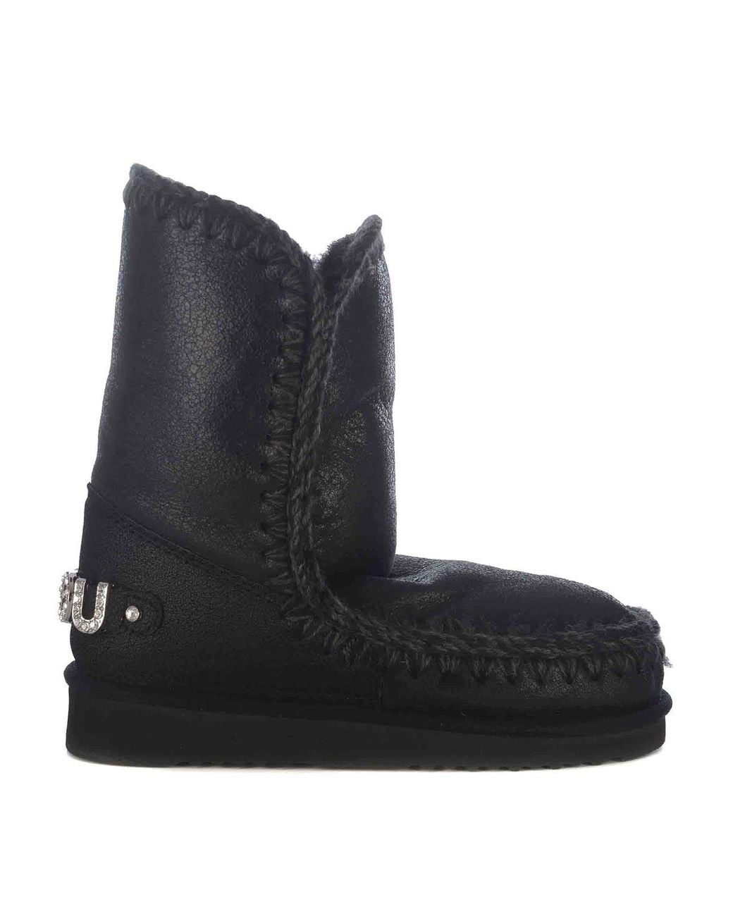 Mou Black Boots Made Of Leather