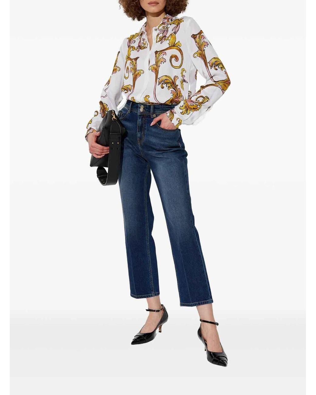 Versace Jeans Couture White Barocco Shirt