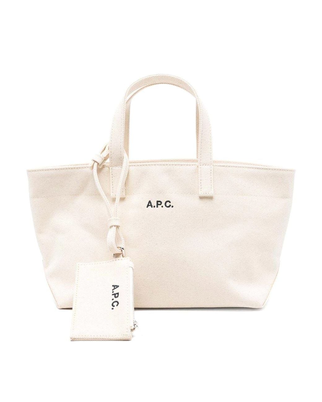 A.P.C. Natural Le Drummer Toile Small Tote Bag
