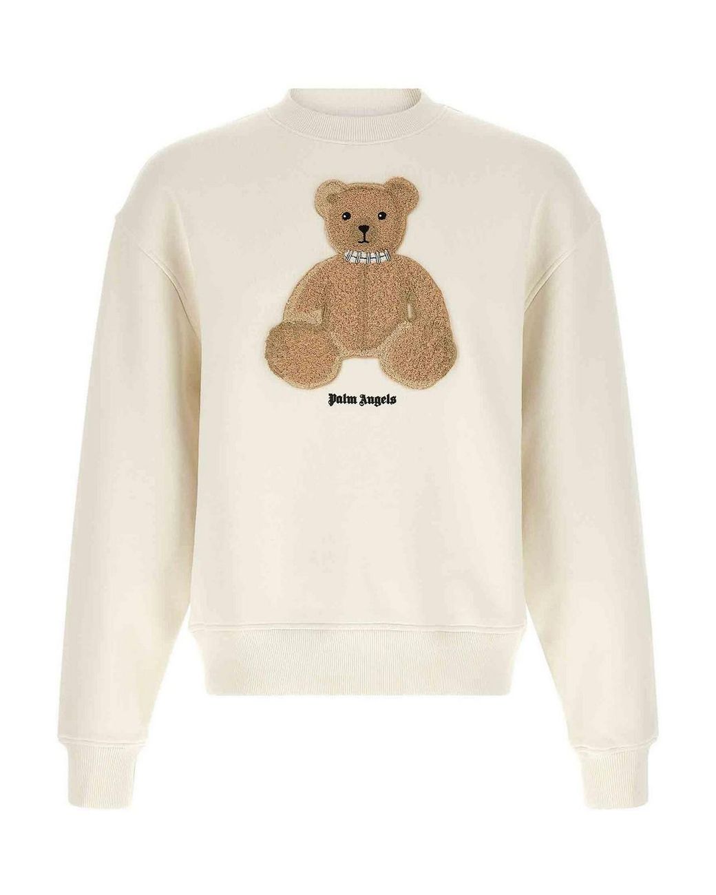 Palm Angels White Cotton Sweatshirt for men