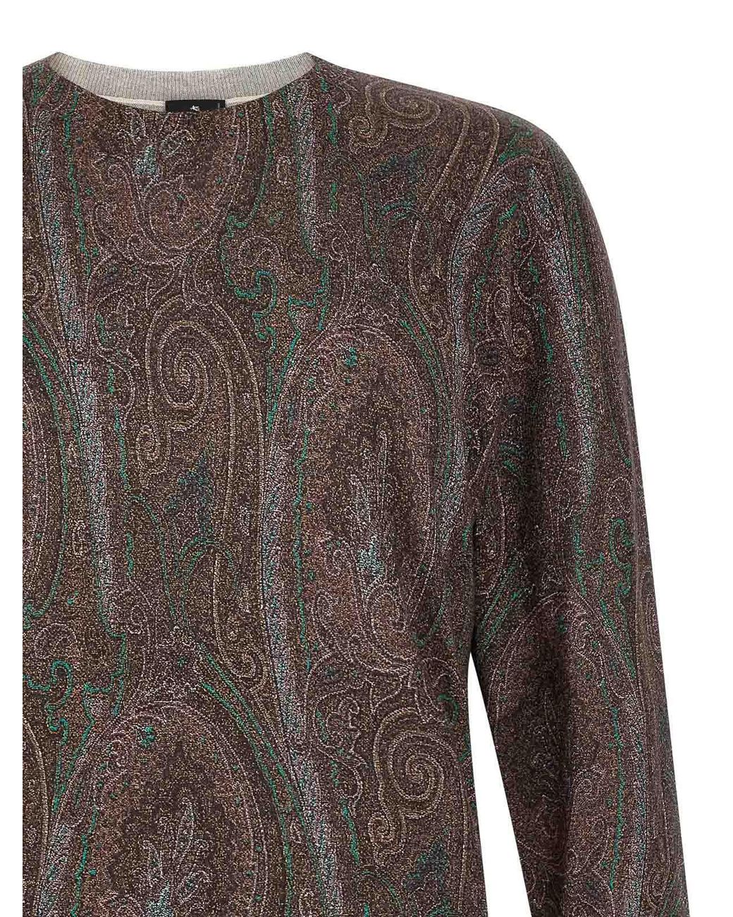 Etro Rundhalspullover in Gray für Herren