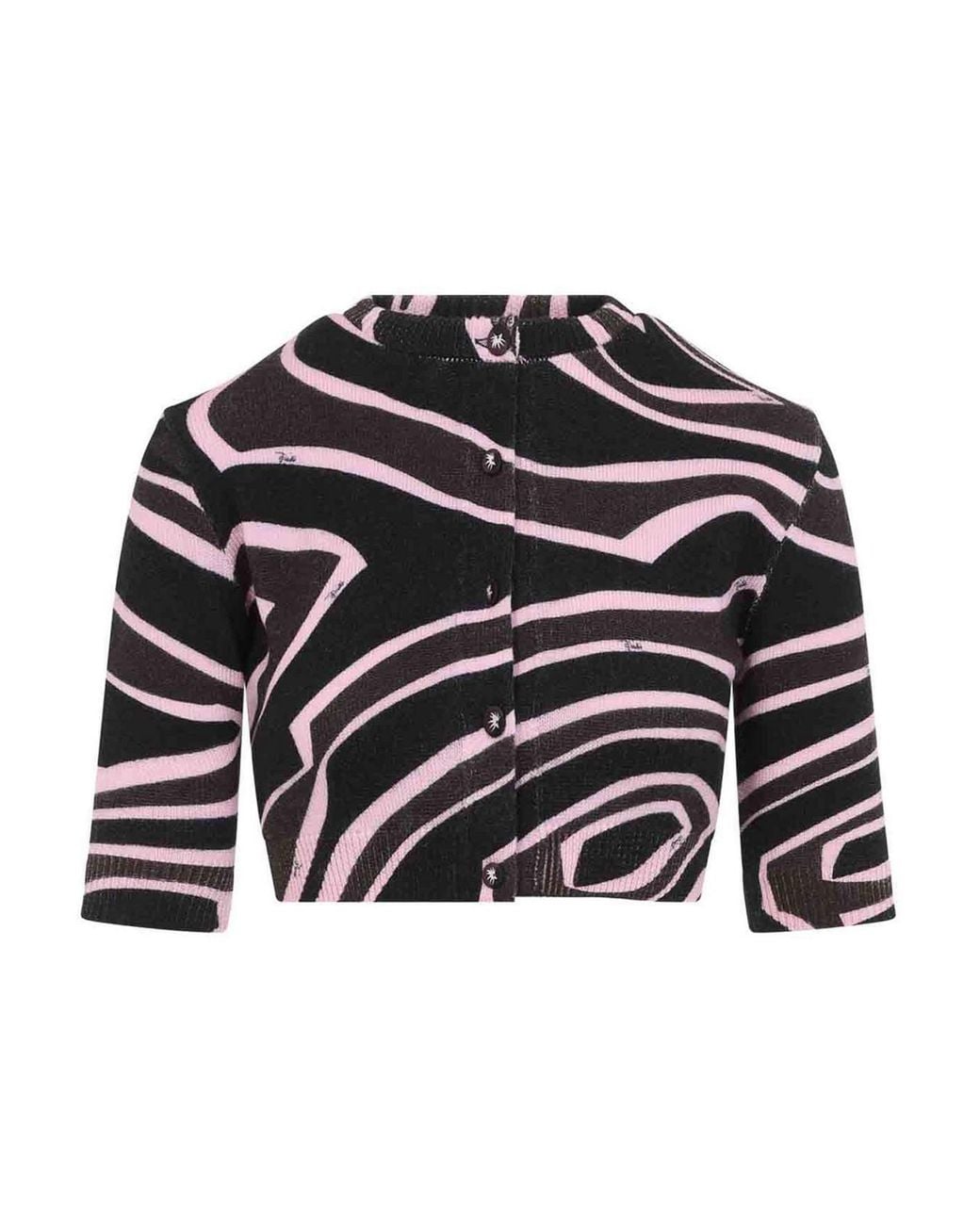Emilio Pucci Black Cropped Cardigan