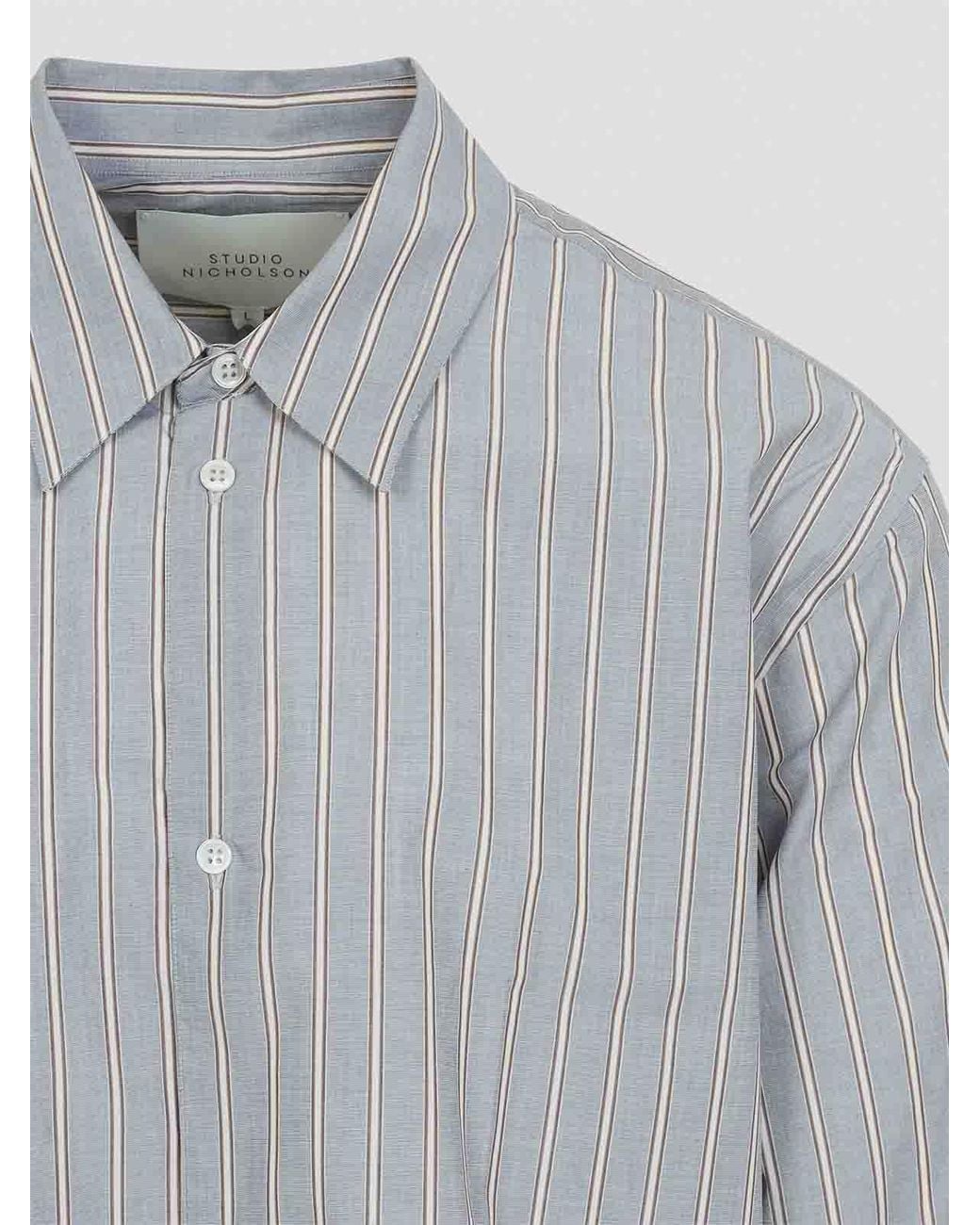 Camisa Studio Nicholson de hombre de color Gray