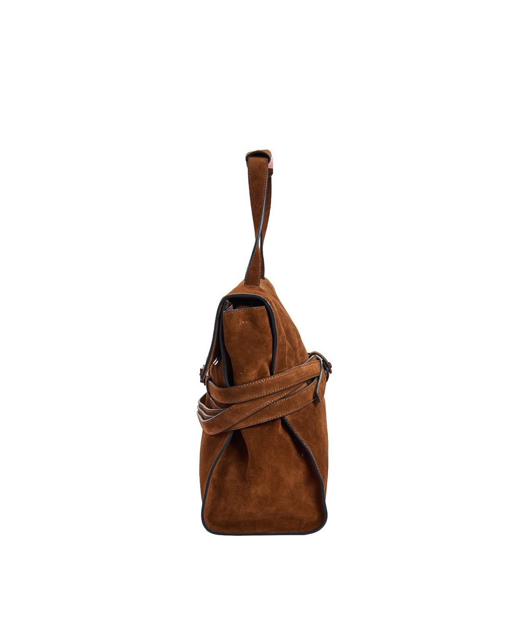 Moschino Brown Tie Me Suede Bag