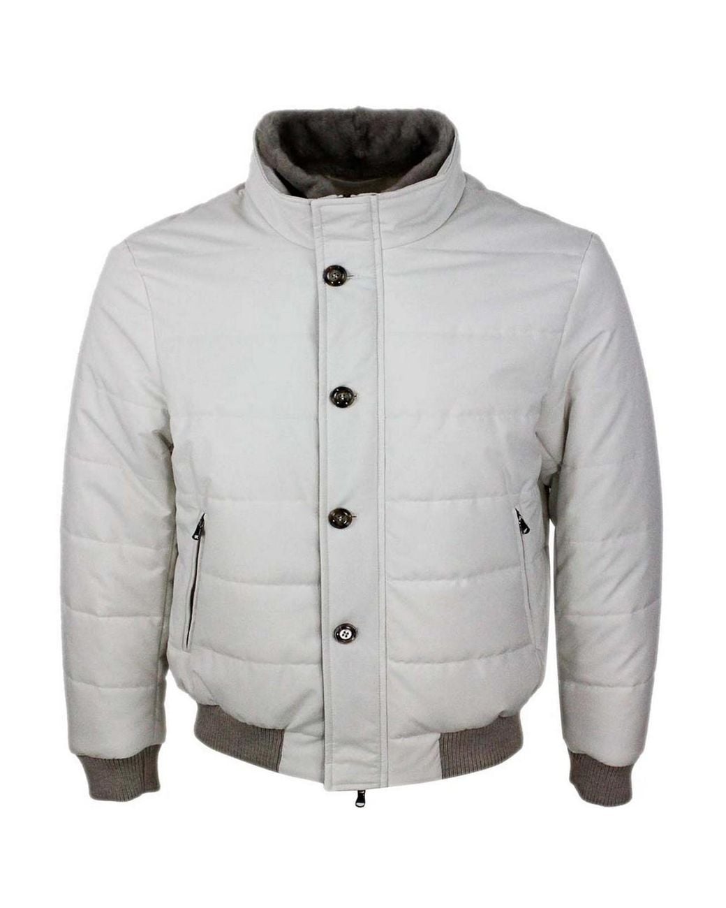 Barba Napoli Gray Down Jacket for men