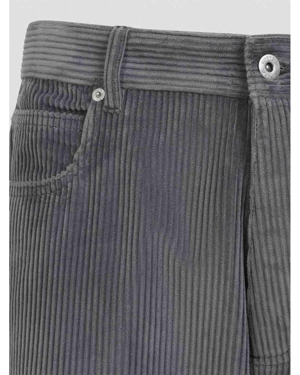 Bottega Veneta Gray Corduroy Pants for men