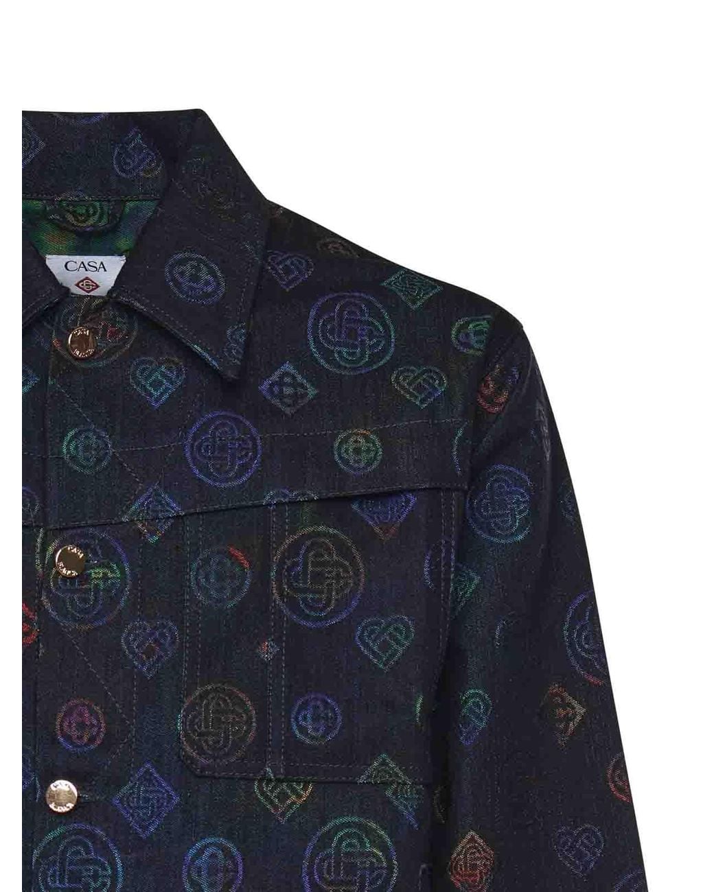 Casablanca Blue Heatmap Denim Jacket for men