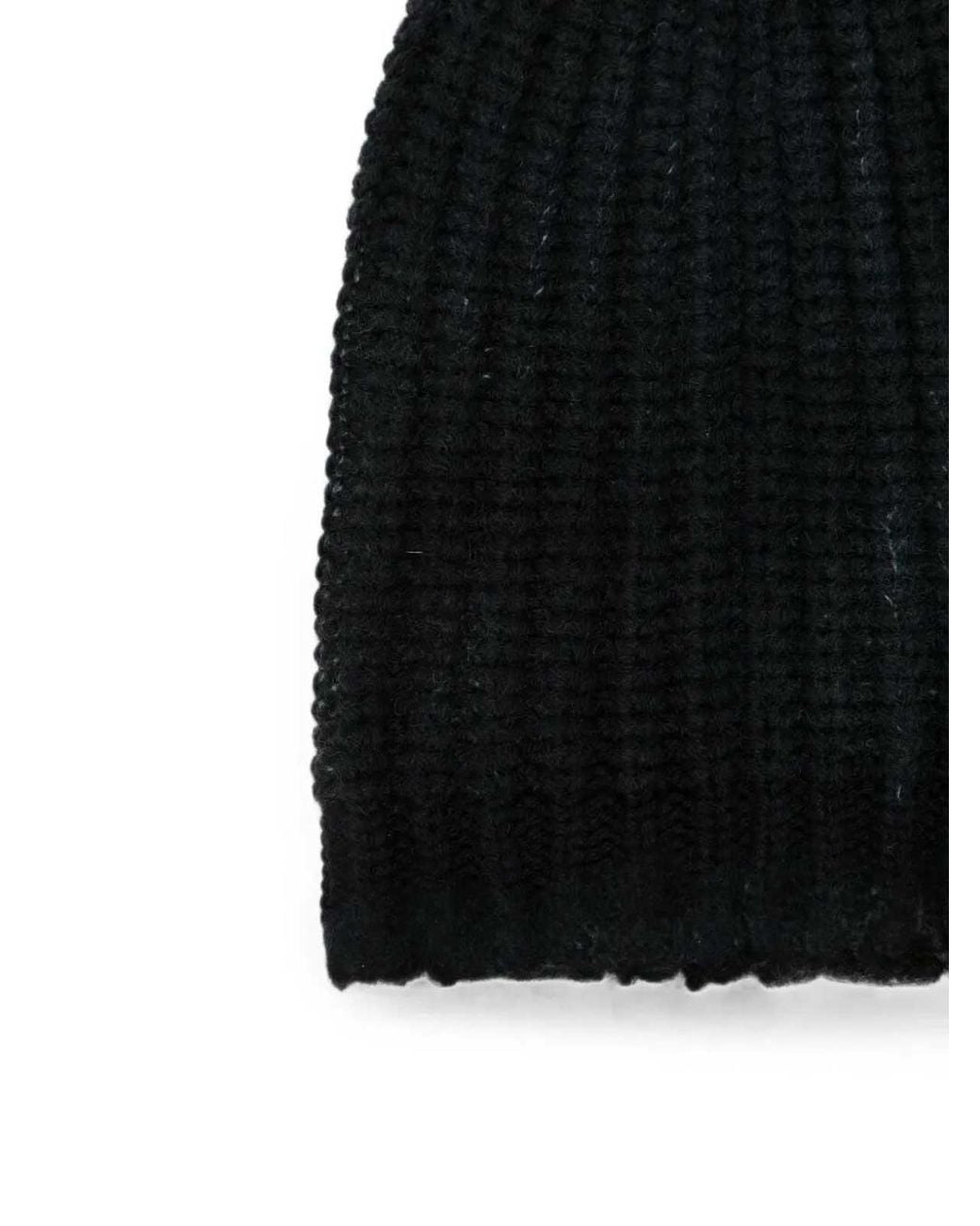 Avant Toi Black Hand Painted Corn Cob Stitch Hat for men