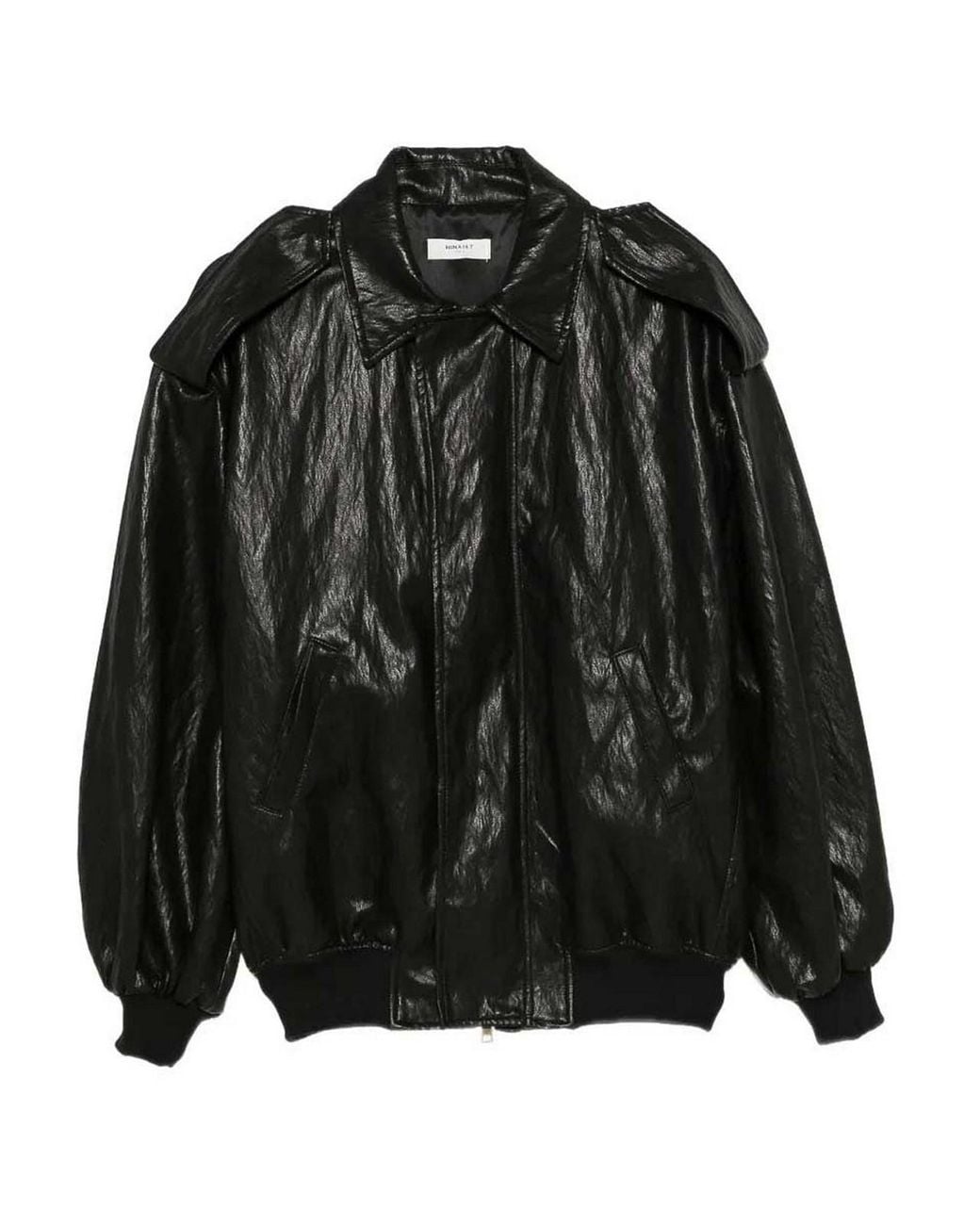 NINA 14.7 Black Faux-Leather Jacket
