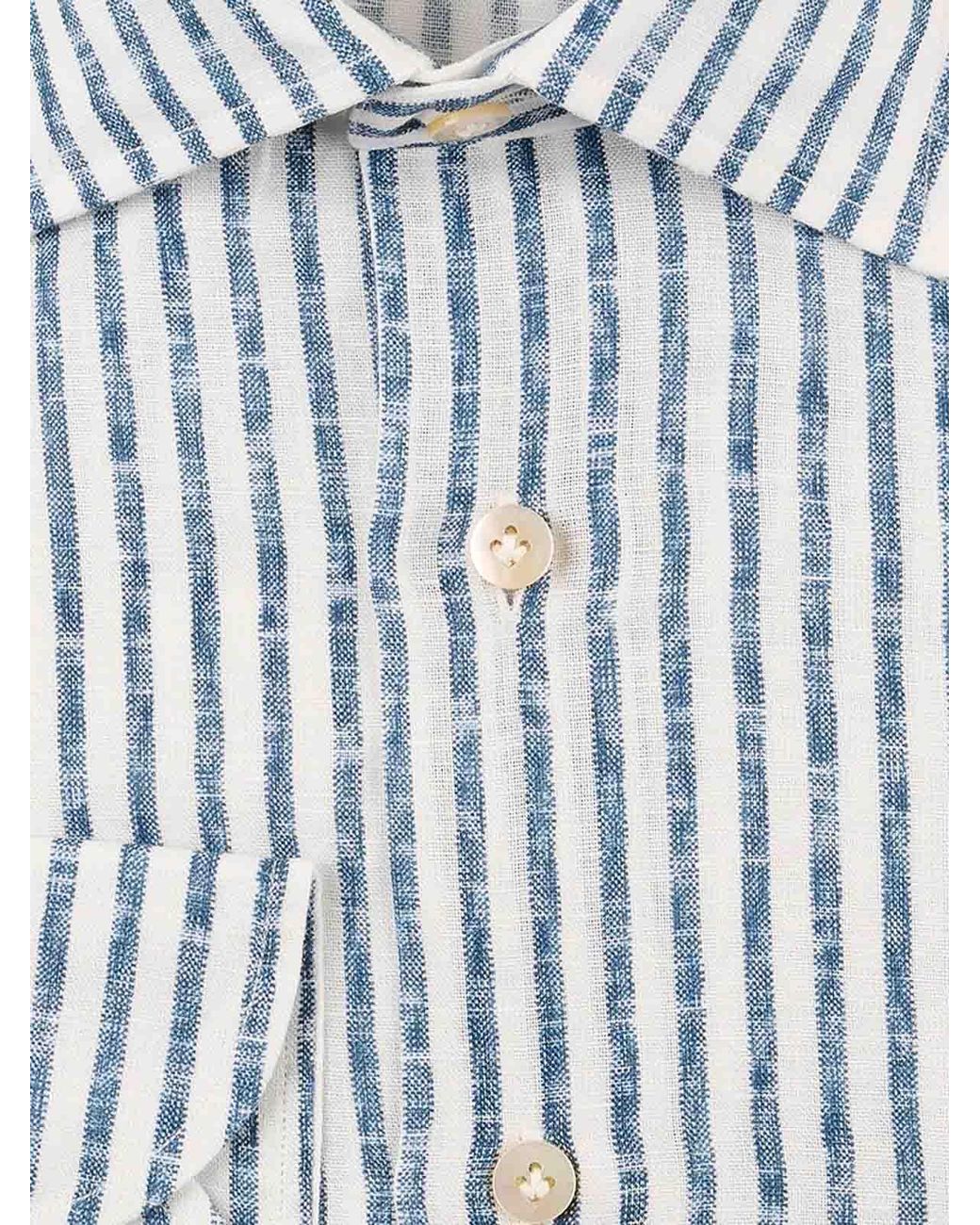 Borriello Blue 100% Linen Shirt for men