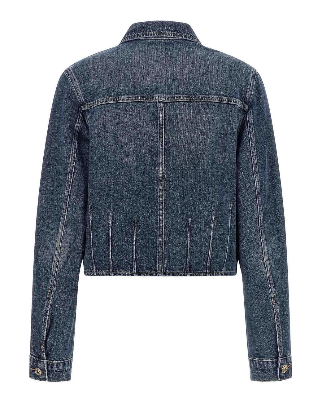 7 For All Mankind Blue Darted Shrunken' Jacket