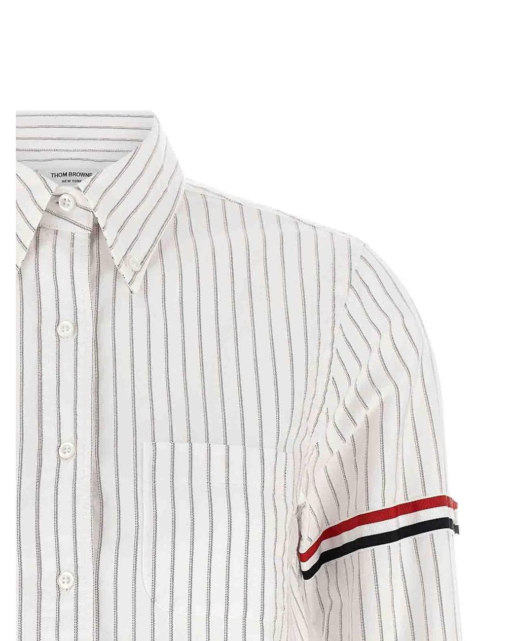 Thom Browne White Cropped Shirt