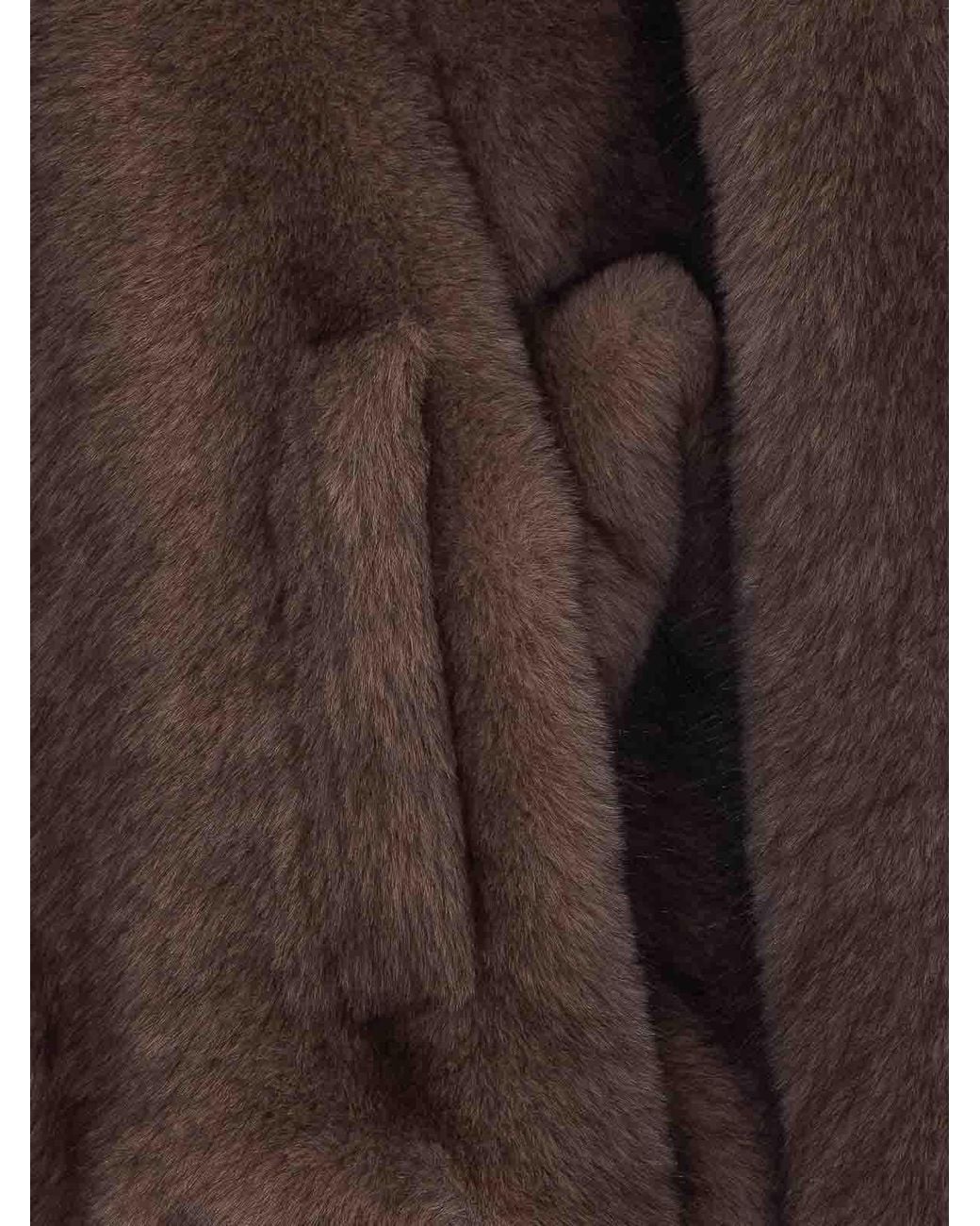 VALENTINI 1972 Brown Faux Fur Jacket