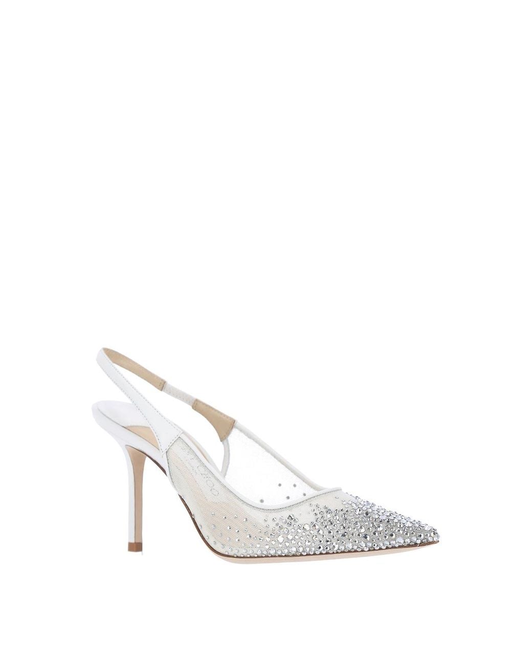Jimmy Choo White Slingback Pumps