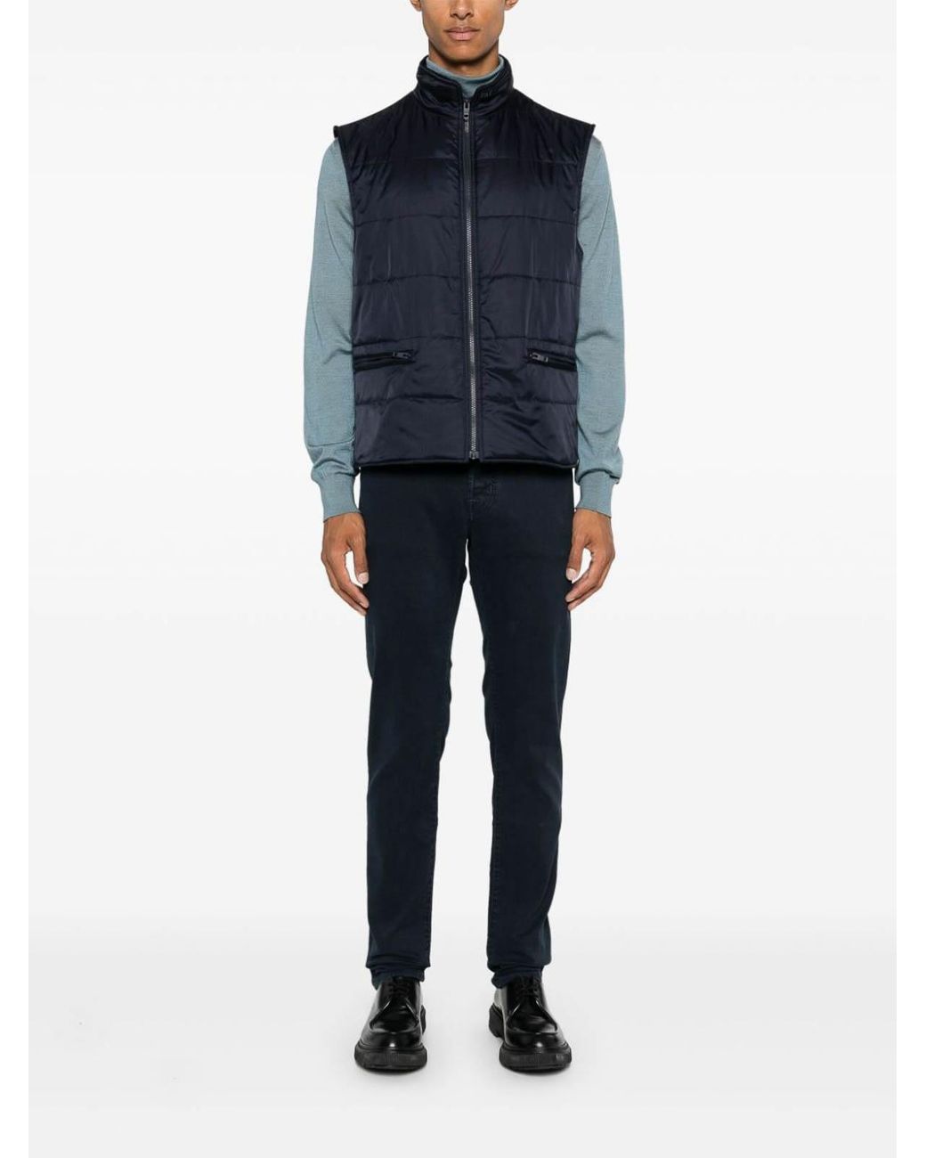 Fay Blue Cashmere Coat for men