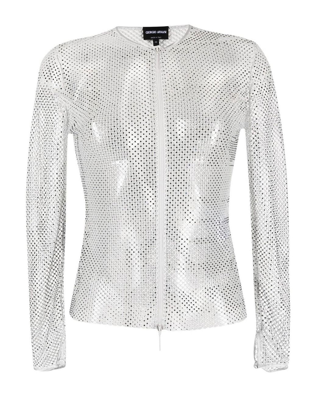 Giorgio Armani White Jersey Cardigan