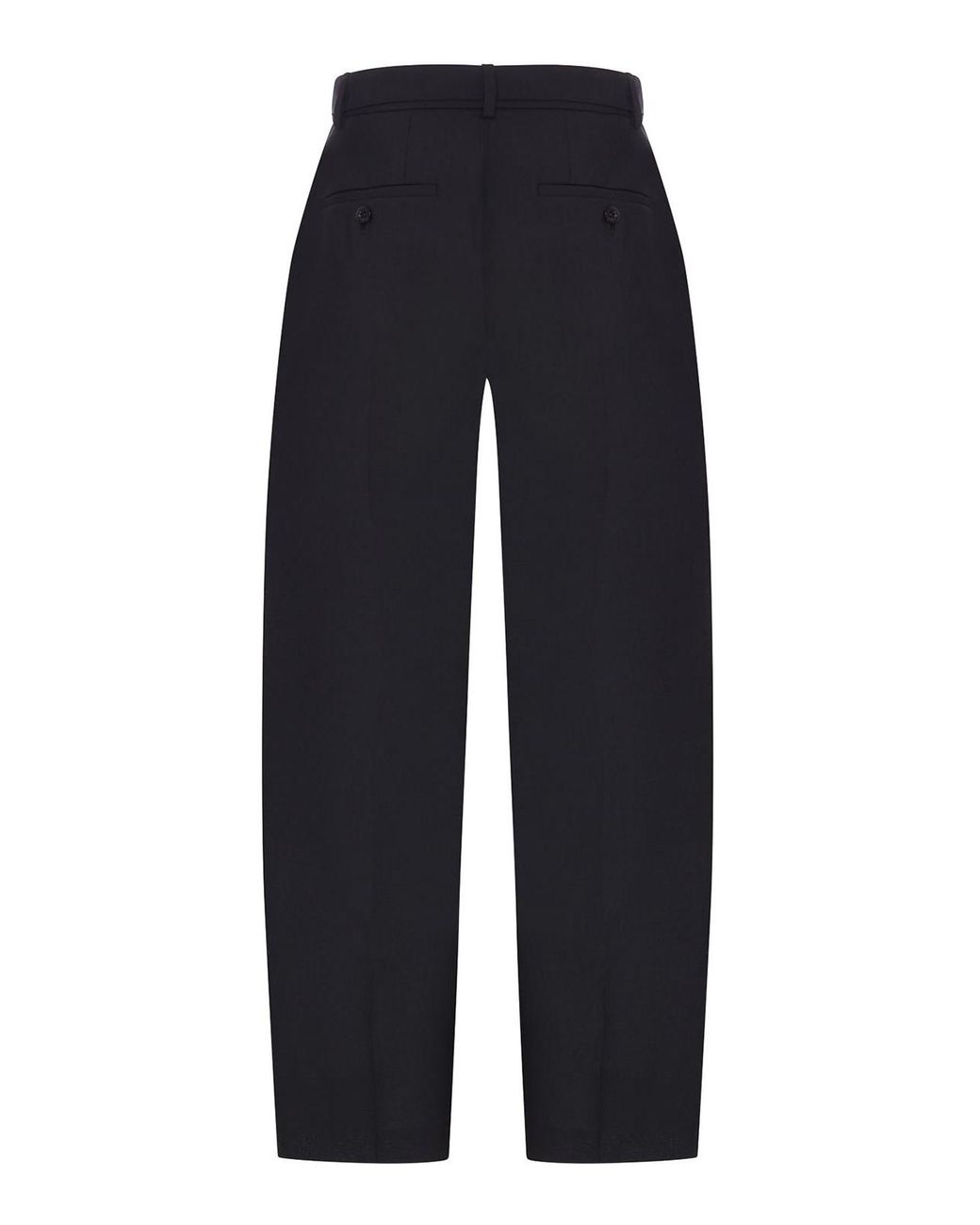 Sacai Blue Wide-Leg Wool-Blend Trousers With A Belt