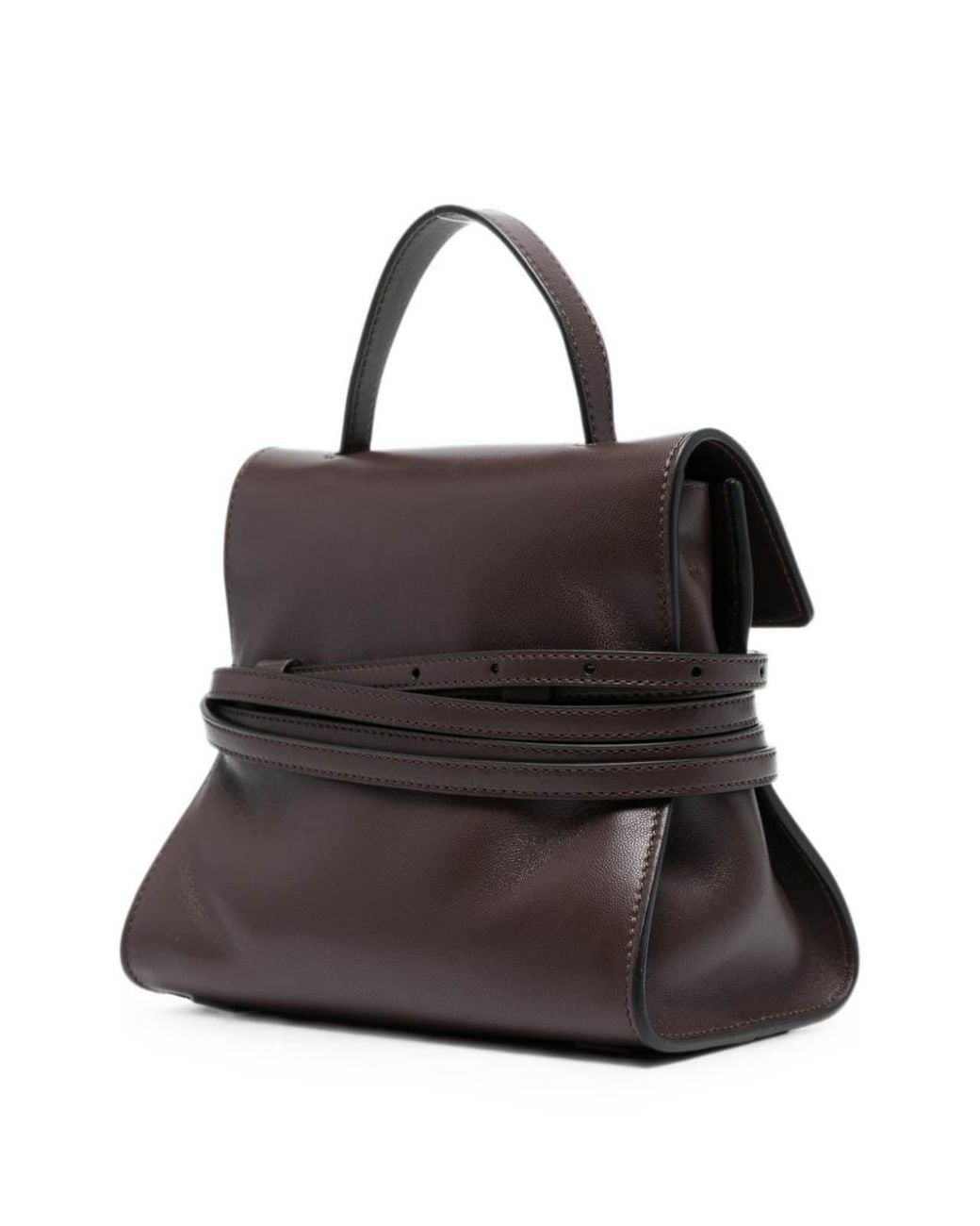 Moschino Black Tie Me Leather Handbag