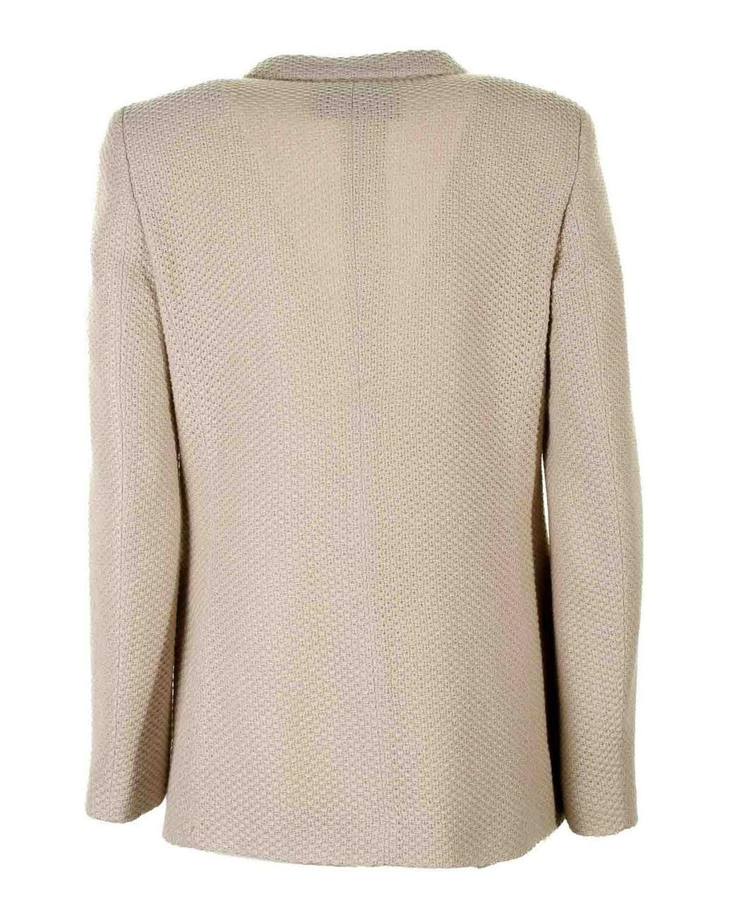 Seventy Natural Double-Breasted Knitted Jacket