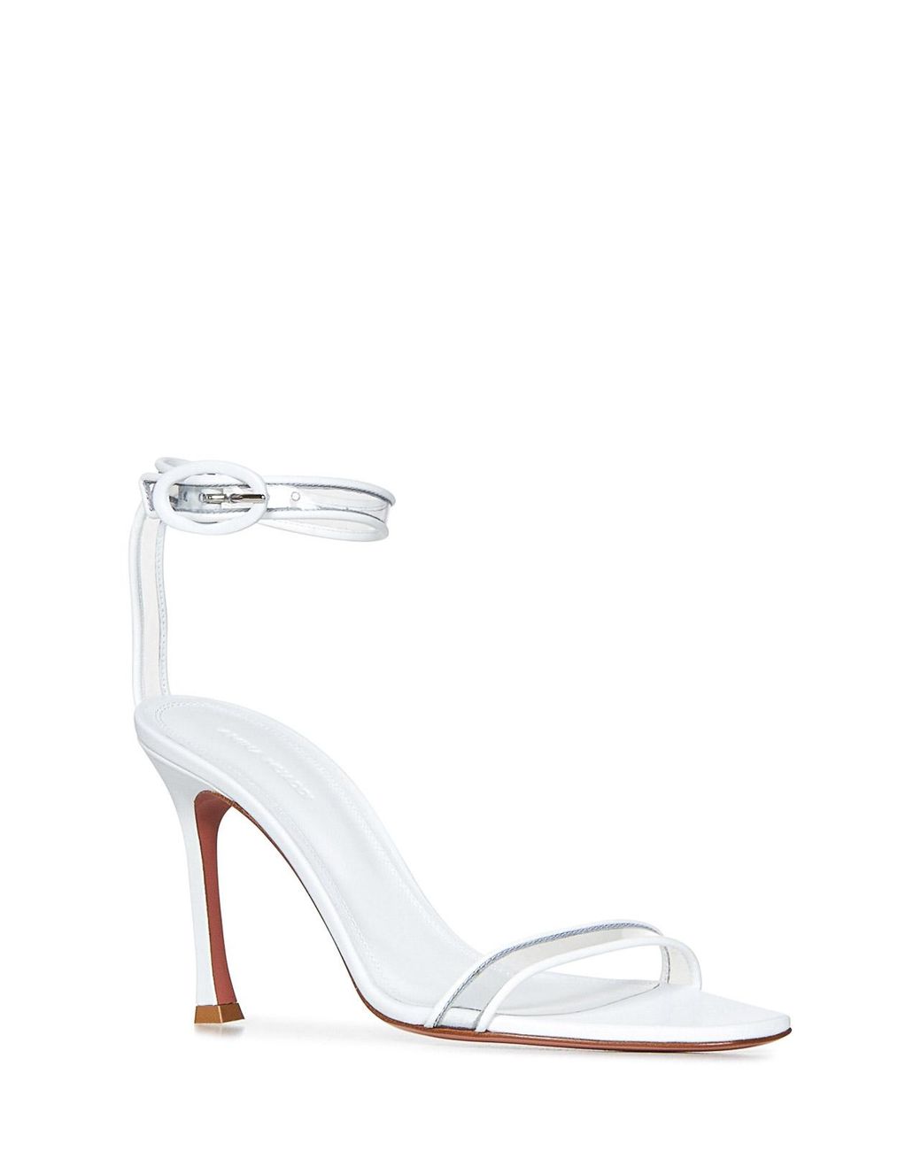 AMINA MUADDI White Kim Glass Sandal 95 Transparent Pvc