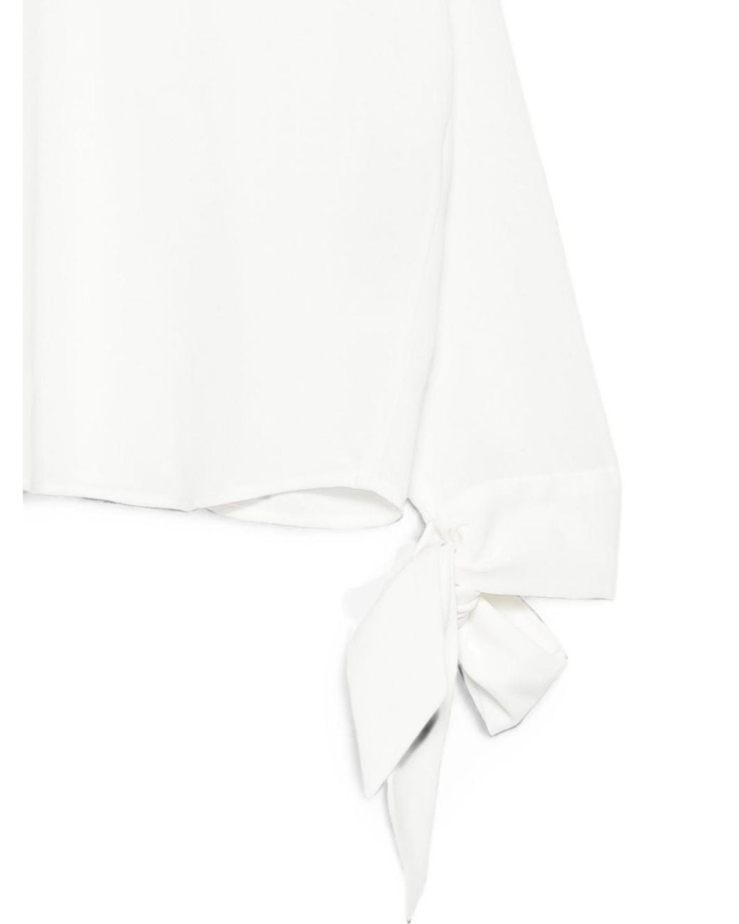 Emporio Armani White Crepe Blouse