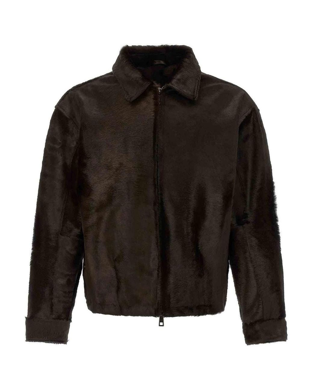 Giorgio Brato Black Pony Hair Jacket for men
