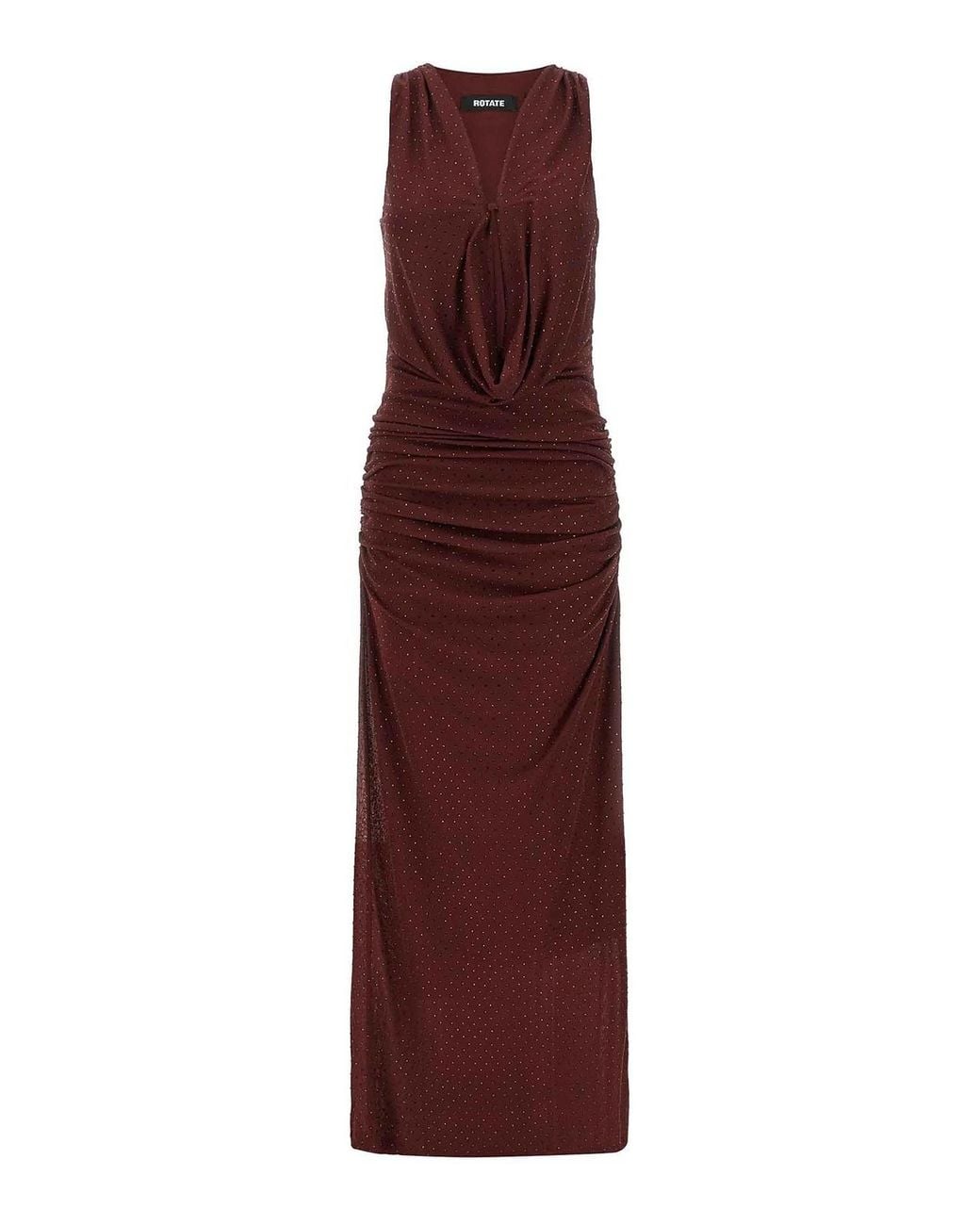 ROTATE BIRGER CHRISTENSEN Purple Maxi Halterneck Dress Halterneck Maxi Dress
