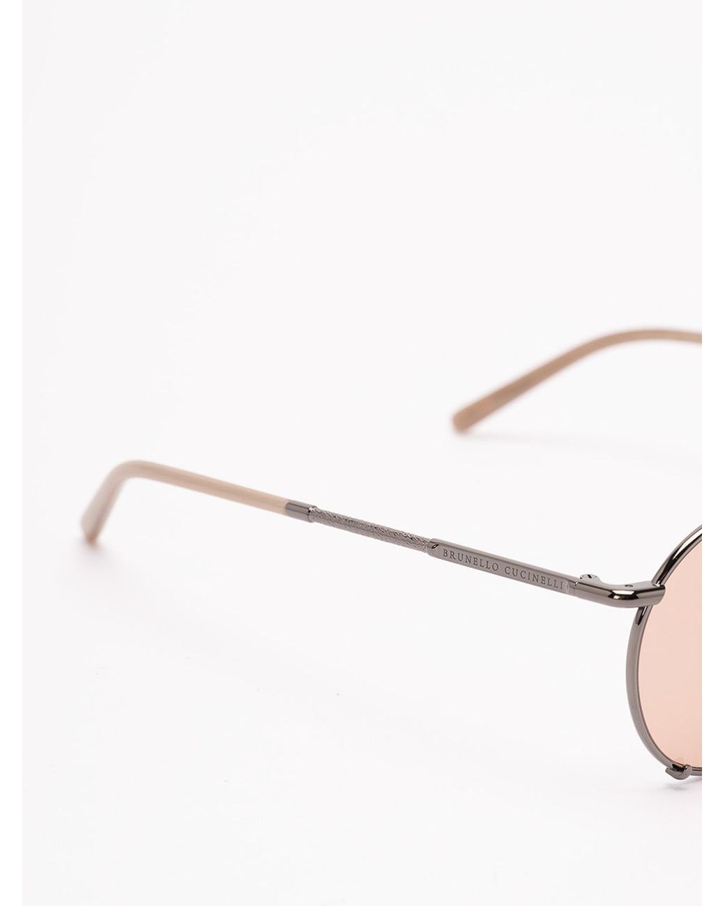Brunello Cucinelli Pink Round Titanium Sunglasses