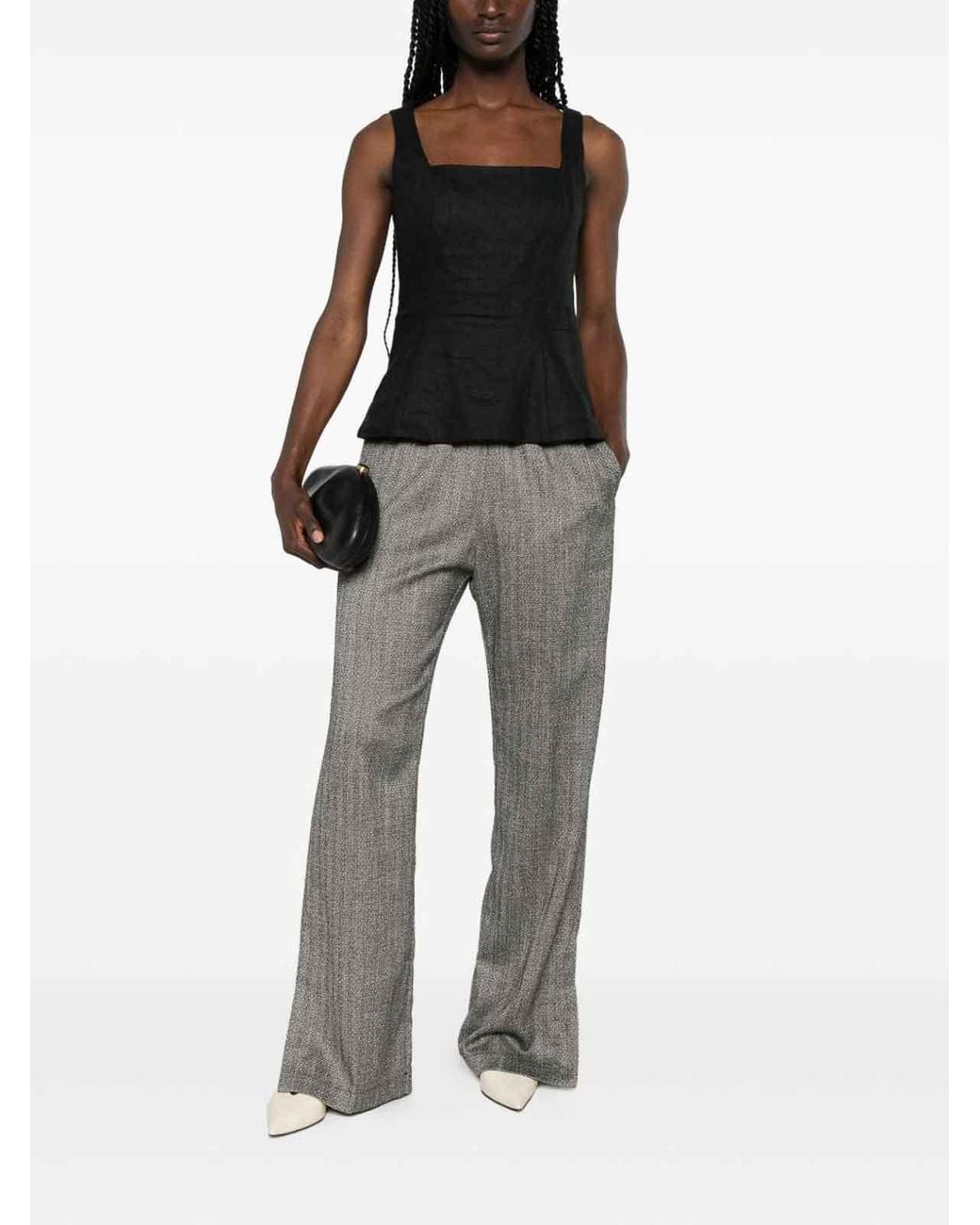 Forte_forte Gray Chevron Trousers