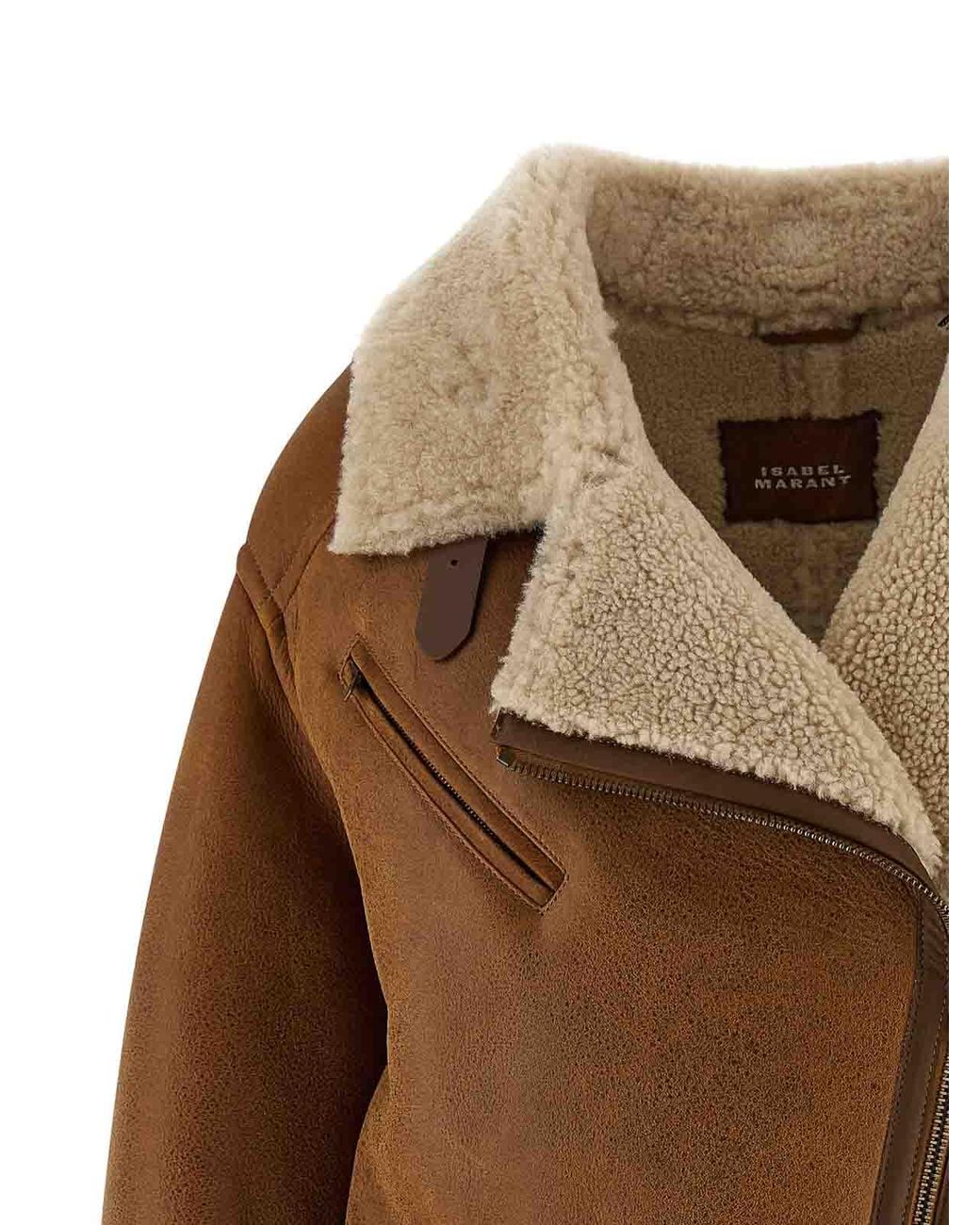Isabel Marant Brown Adelina Sheepskin Jacket