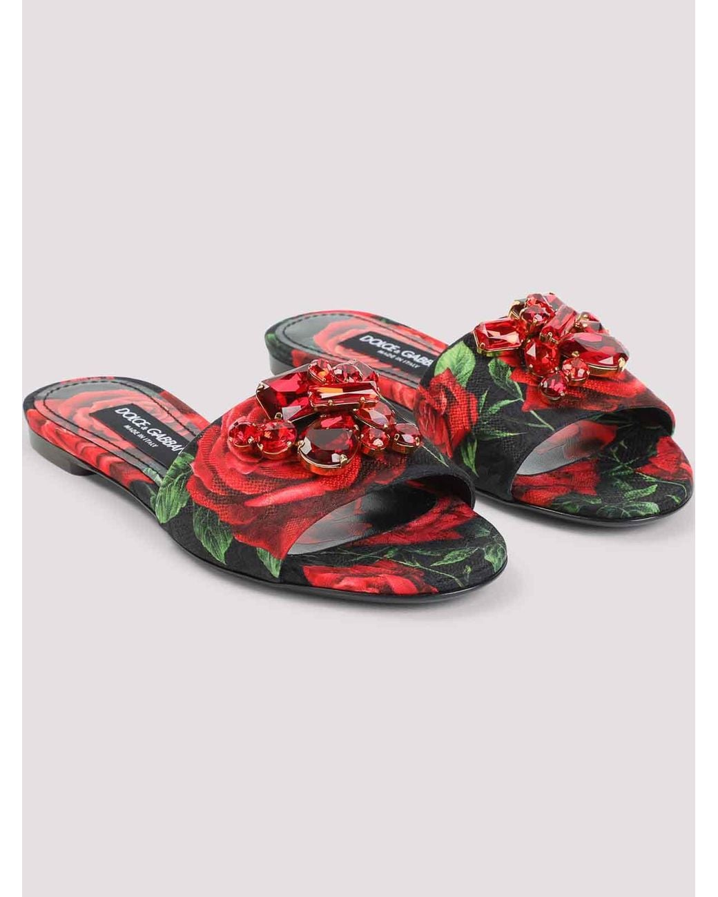Dolce & Gabbana White Dg Flat Sandals
