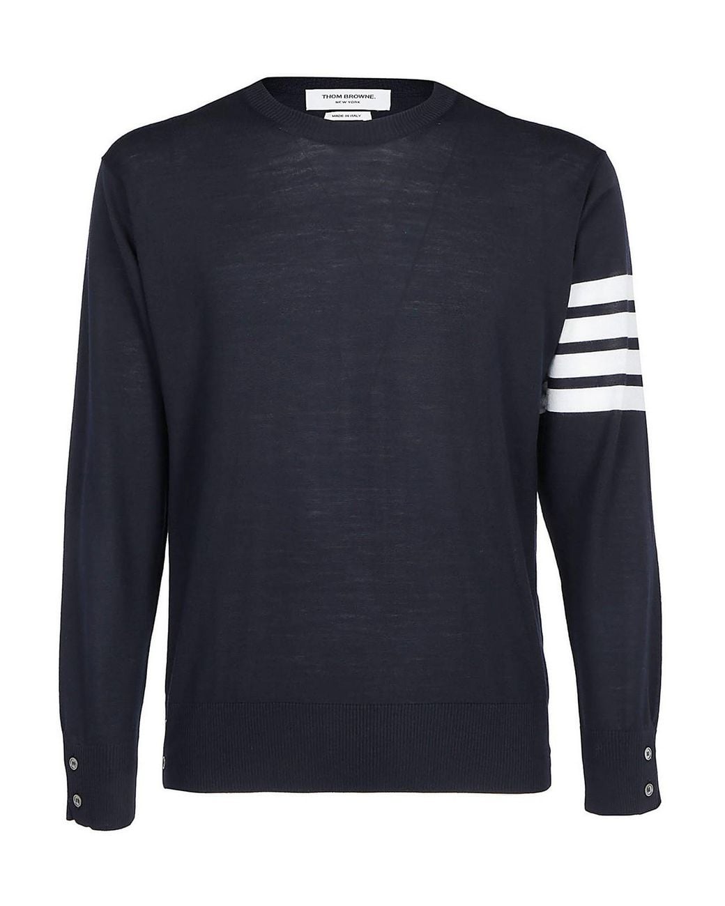 Thom Browne Blue 4-Bar Wool Jumper for men