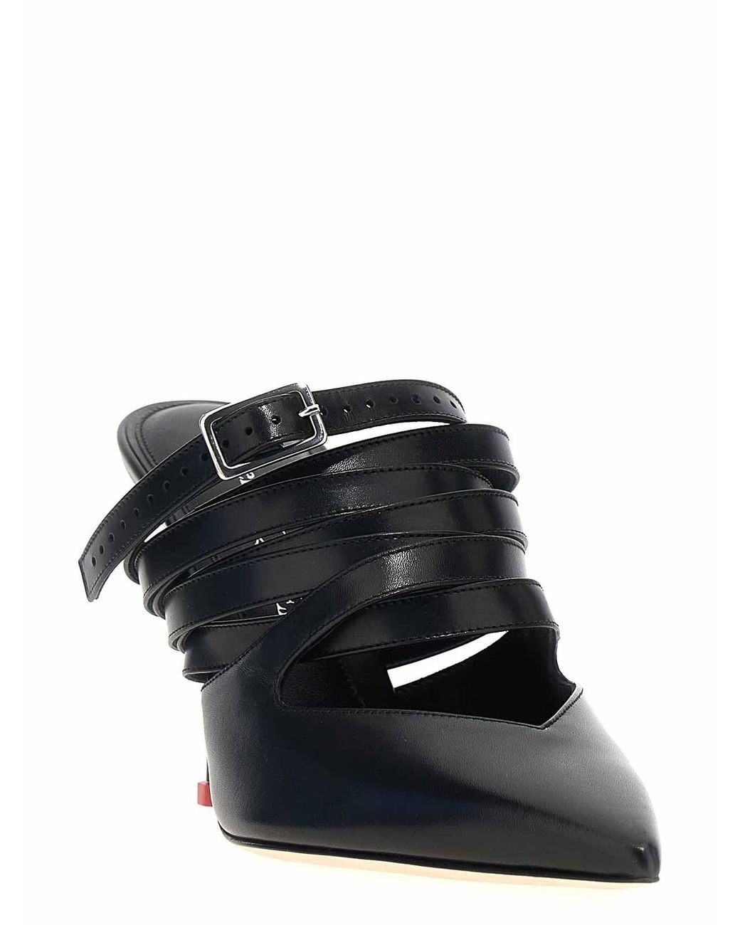 McQueen Black Mules