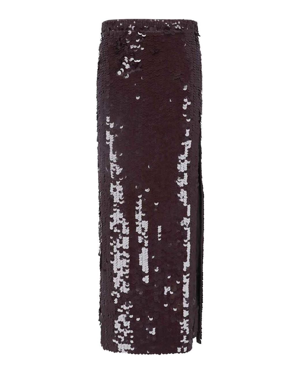 P.A.R.O.S.H. Purple Maxi Skirt With Sequins