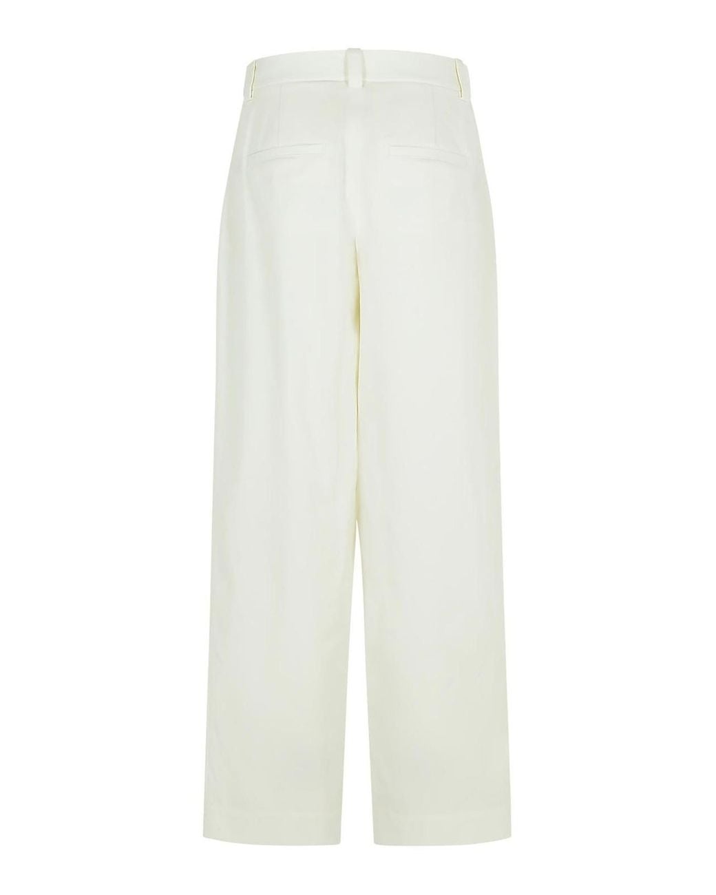 Khaite White Gari Cotton Pants