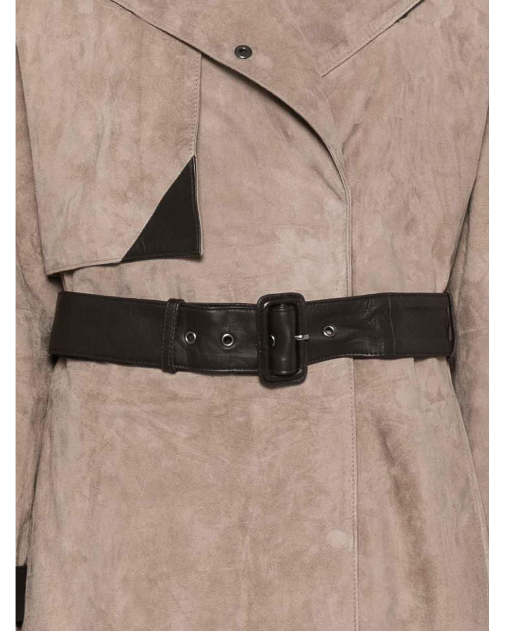 Emporio Armani Natural Leather Trench Coat