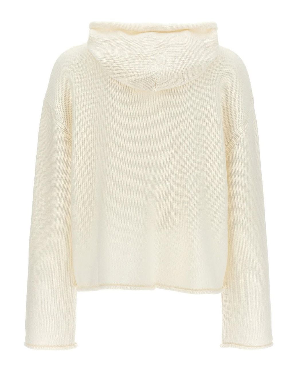 MM6 by Maison Margiela Natural Wool Knitted Hoodie for men